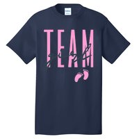 Team Girl Gender Reveal Party Team Pink Baby Announcement Tall T-Shirt