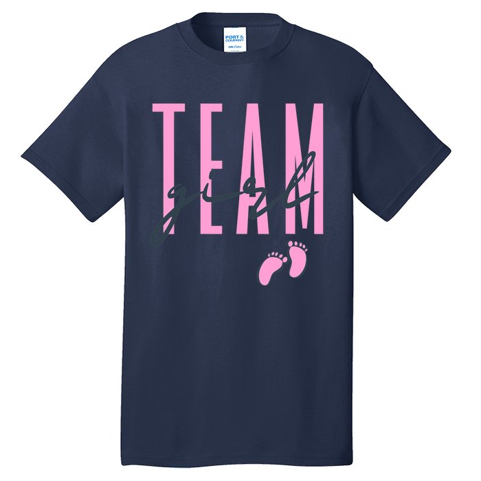 Team Girl Gender Reveal Party Team Pink Baby Announcement Tall T-Shirt