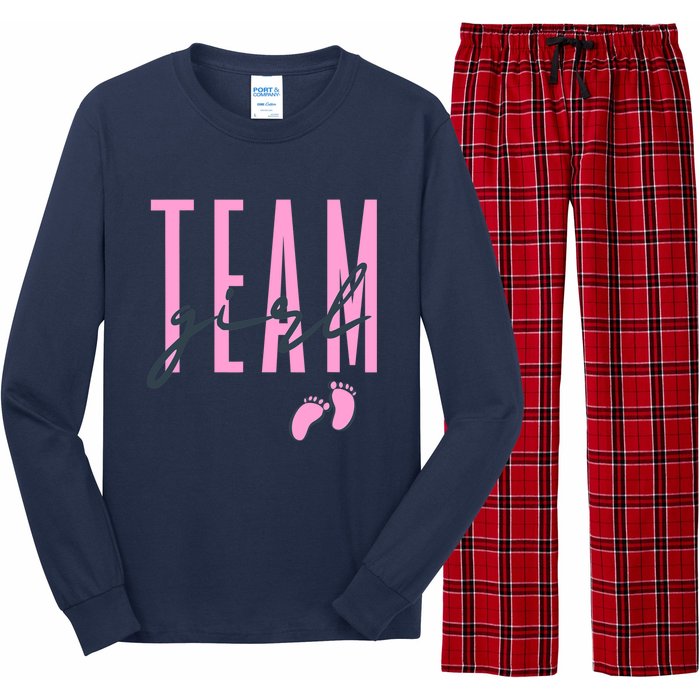 Team Girl Gender Reveal Party Team Pink Baby Announcement Long Sleeve Pajama Set