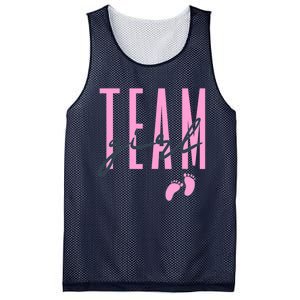 Team Girl Gender Reveal Party Team Pink Baby Announcement Mesh Reversible Basketball Jersey Tank