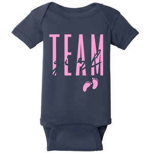 Team Girl Gender Reveal Party Team Pink Baby Announcement Baby Bodysuit