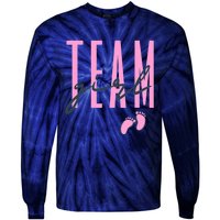 Team Girl Gender Reveal Party Team Pink Baby Announcement Tie-Dye Long Sleeve Shirt