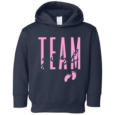 Team Girl Gender Reveal Party Team Pink Baby Announcement Toddler Hoodie