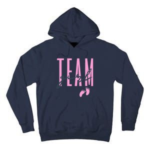 Team Girl Gender Reveal Party Team Pink Baby Announcement Tall Hoodie