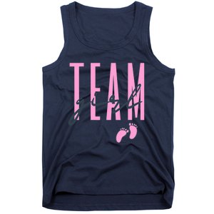 Team Girl Gender Reveal Party Team Pink Baby Announcement Tank Top