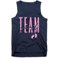 Team Girl Gender Reveal Party Team Pink Baby Announcement Tank Top