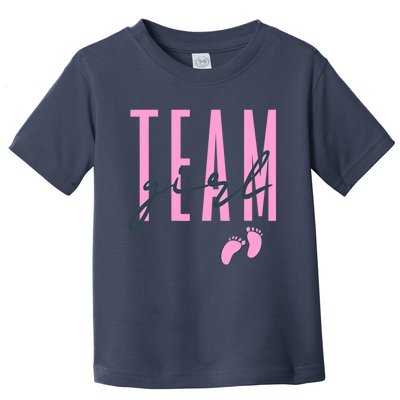 Team Girl Gender Reveal Party Team Pink Baby Announcement Toddler T-Shirt