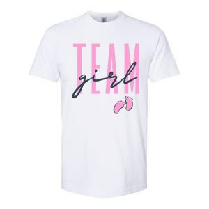 Team Girl Gender Reveal Party Team Pink Baby Announcement Softstyle CVC T-Shirt