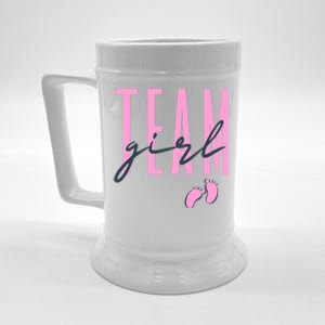 Team Girl Gender Reveal Party Team Pink Baby Announcement Beer Stein