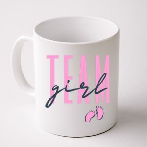 Team Girl Gender Reveal Party Team Pink Baby Announcement Coffee Mug