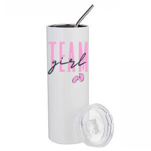 Team Girl Gender Reveal Party Team Pink Baby Announcement Stainless Steel Tumbler