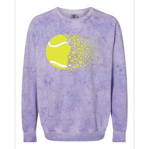 Tennis Graphic Girls Tennis Heart Love Tennis Player Colorblast Crewneck Sweatshirt