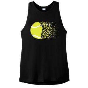 Tennis Graphic Girls Tennis Heart Love Tennis Player Ladies PosiCharge Tri-Blend Wicking Tank