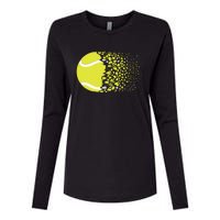 Tennis Graphic Girls Tennis Heart Love Tennis Player Womens Cotton Relaxed Long Sleeve T-Shirt