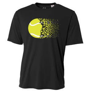 Tennis Graphic Girls Tennis Heart Love Tennis Player Cooling Performance Crew T-Shirt