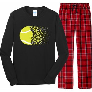 Tennis Graphic Girls Tennis Heart Love Tennis Player Long Sleeve Pajama Set