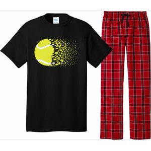 Tennis Graphic Girls Tennis Heart Love Tennis Player Pajama Set