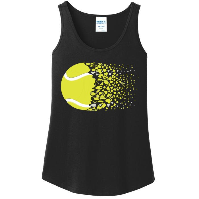 Tennis Graphic Girls Tennis Heart Love Tennis Player Ladies Essential Tank