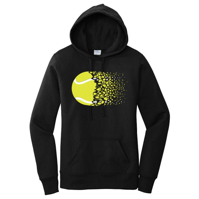 Tennis Graphic Girls Tennis Heart Love Tennis Player Women's Pullover Hoodie