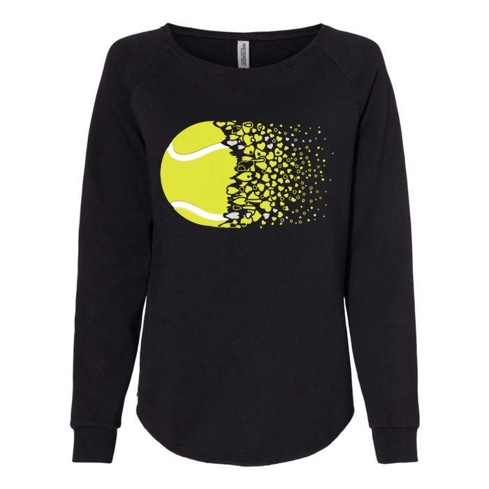 Tennis Graphic Girls Tennis Heart Love Tennis Player Womens California Wash Sweatshirt