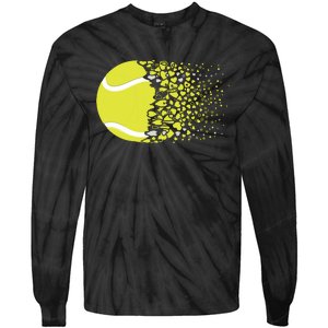 Tennis Graphic Girls Tennis Heart Love Tennis Player Tie-Dye Long Sleeve Shirt