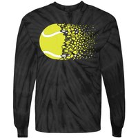 Tennis Graphic Girls Tennis Heart Love Tennis Player Tie-Dye Long Sleeve Shirt