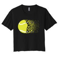 Tennis Graphic Girls Tennis Heart Love Tennis Player Women's Crop Top Tee