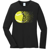 Tennis Graphic Girls Tennis Heart Love Tennis Player Ladies Long Sleeve Shirt