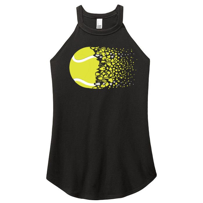 Tennis Graphic Girls Tennis Heart Love Tennis Player Women's Perfect Tri Rocker Tank