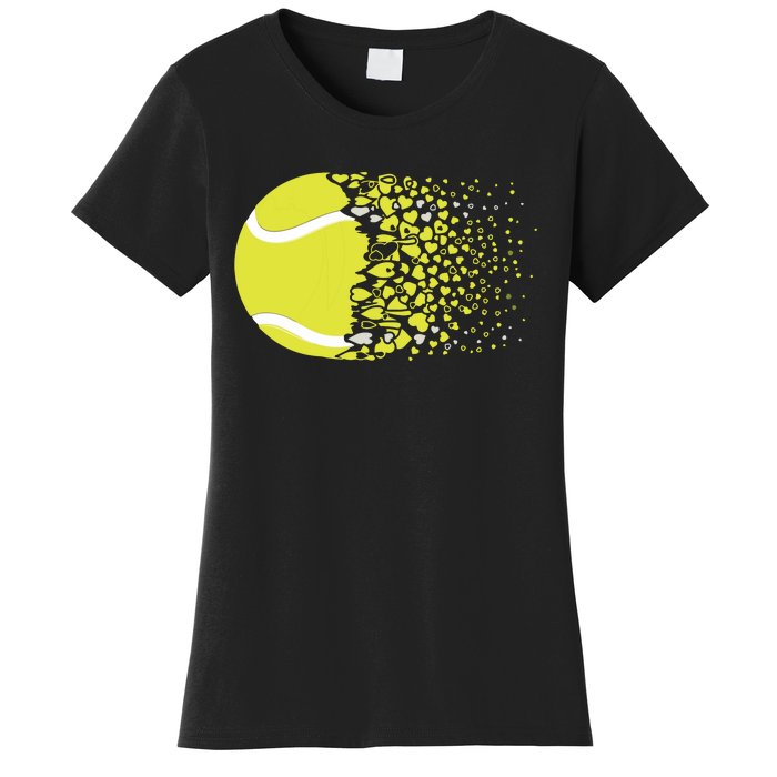 Tennis Graphic Girls Tennis Heart Love Tennis Player Women's T-Shirt