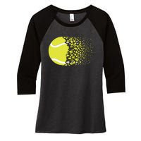 Tennis Graphic Girls Tennis Heart Love Tennis Player Women's Tri-Blend 3/4-Sleeve Raglan Shirt