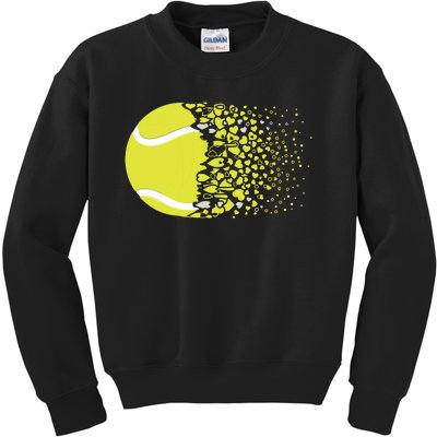 Tennis Graphic Girls Tennis Heart Love Tennis Player Kids Sweatshirt