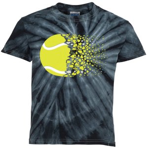 Tennis Graphic Girls Tennis Heart Love Tennis Player Kids Tie-Dye T-Shirt