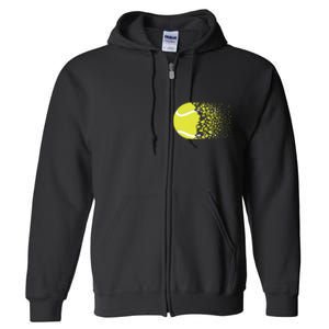 Tennis Graphic Girls Tennis Heart Love Tennis Player Full Zip Hoodie