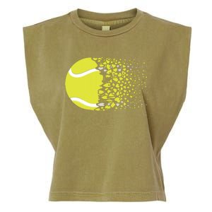 Tennis Graphic Girls Tennis Heart Love Tennis Player Garment-Dyed Women's Muscle Tee