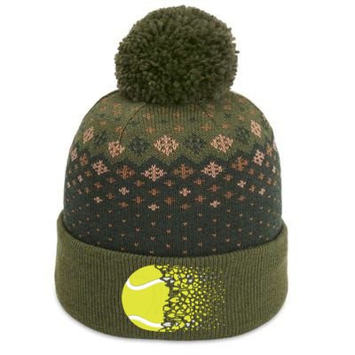 Tennis Graphic Girls Tennis Heart Love Tennis Player The Baniff Cuffed Pom Beanie