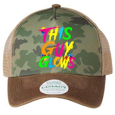 This Guy Glows Cute Party Team Legacy Tie Dye Trucker Hat