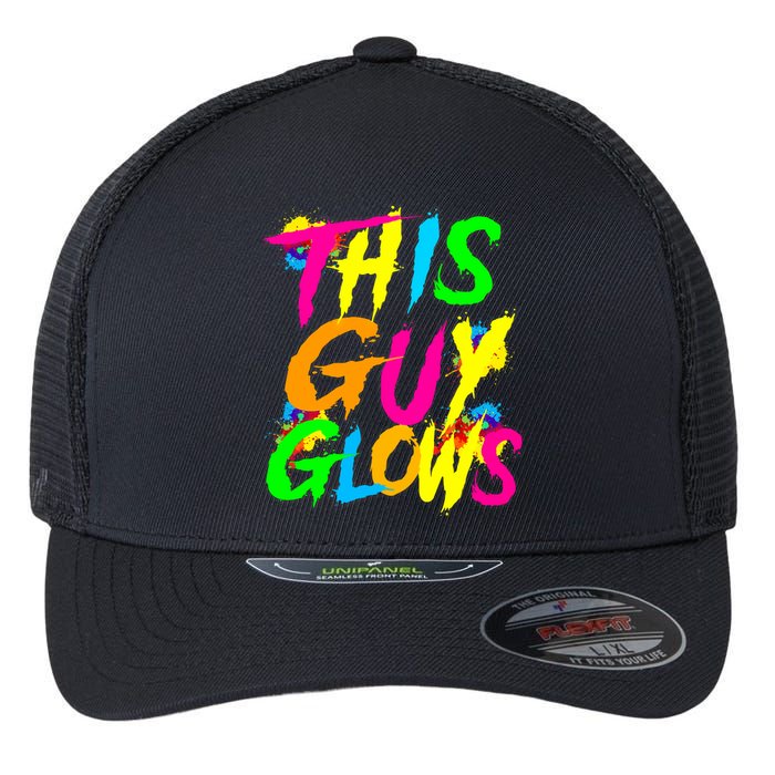 This Guy Glows Cute Party Team Flexfit Unipanel Trucker Cap