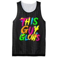 This Guy Glows Cute Party Team Mesh Reversible Basketball Jersey Tank