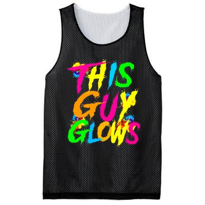 This Guy Glows Cute Party Team Mesh Reversible Basketball Jersey Tank