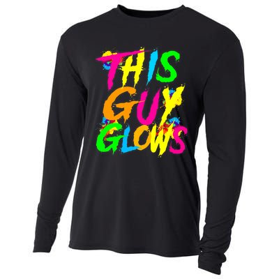 This Guy Glows Cute Party Team Cooling Performance Long Sleeve Crew