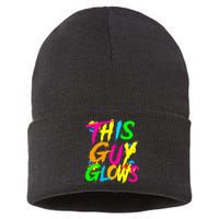 This Guy Glows Cute Party Team Sustainable Knit Beanie