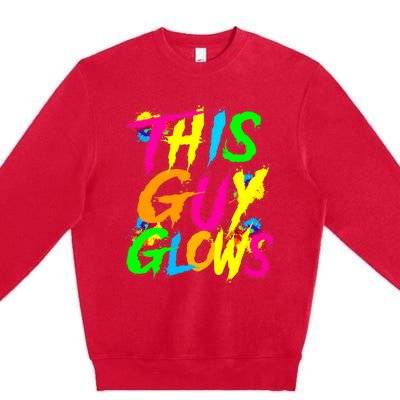 This Guy Glows Cute Party Team Premium Crewneck Sweatshirt