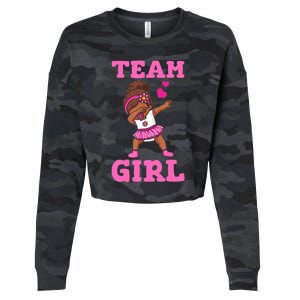 Team Girl Gender Reveal Party Team Pink Baby Announcement Cropped Pullover Crew