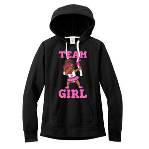 Team Girl Gender Reveal Party Team Pink Baby Announcement Women's Fleece Hoodie