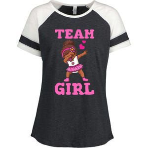 Team Girl Gender Reveal Party Team Pink Baby Announcement Enza Ladies Jersey Colorblock Tee