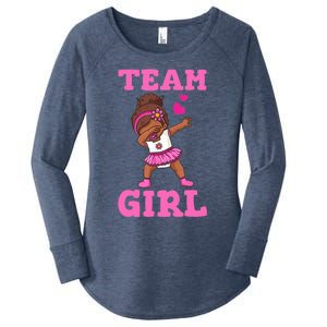 Team Girl Gender Reveal Party Team Pink Baby Announcement Women's Perfect Tri Tunic Long Sleeve Shirt