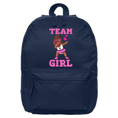 Team Girl Gender Reveal Party Team Pink Baby Announcement 16 in Basic Backpack