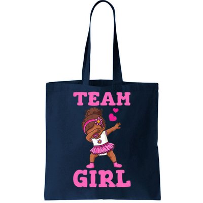 Team Girl Gender Reveal Party Team Pink Baby Announcement Tote Bag