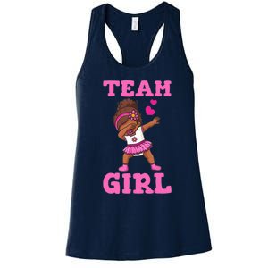 Team Girl Gender Reveal Party Team Pink Baby Announcement Women's Racerback Tank